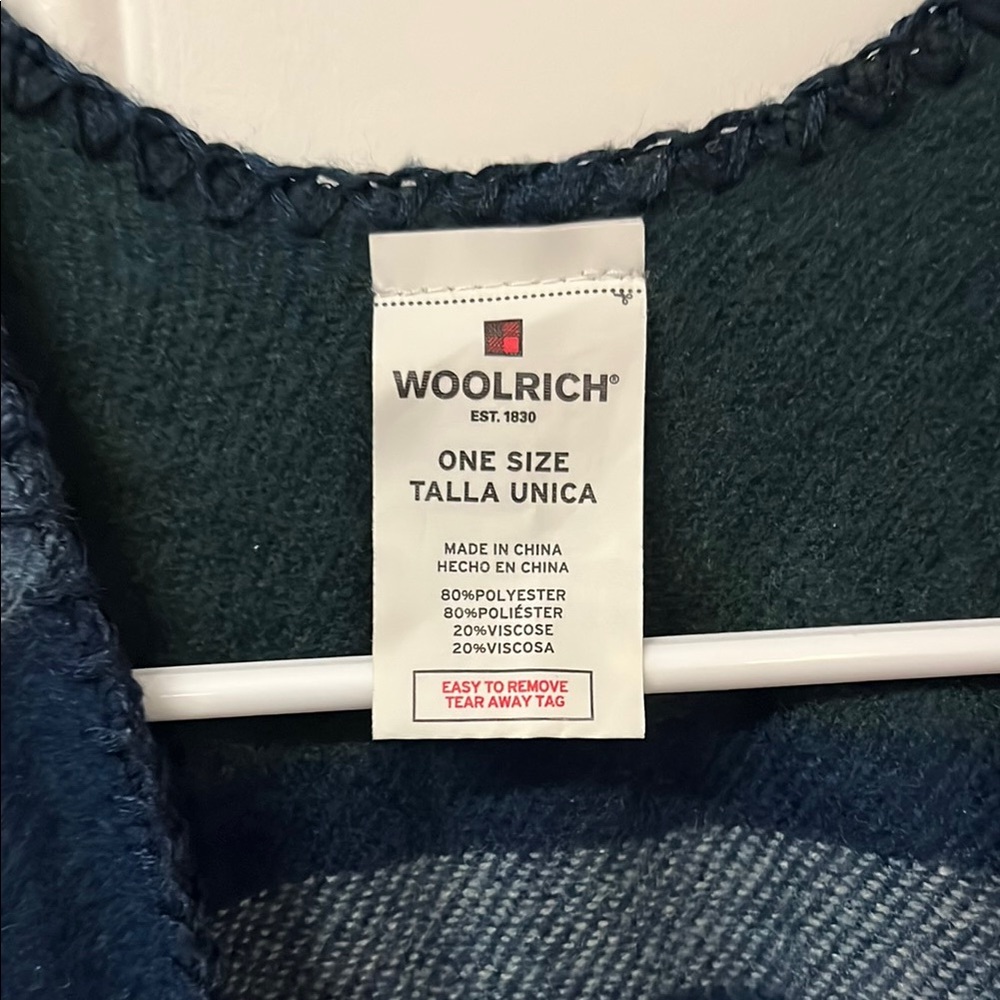 Woolrich Plaid Open Front Poncho - Picture 4 of 10